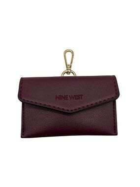 Nine West Burgundy Leather Keychain Wallet